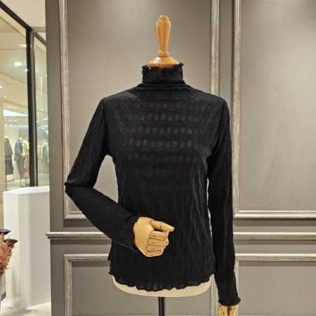 레이스 터들넥 티셔츠