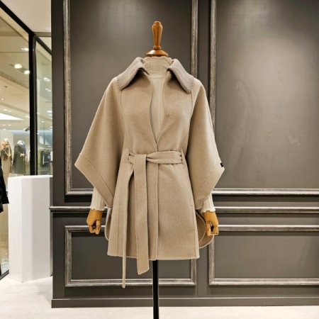 케이프 판쵸 모직 코트