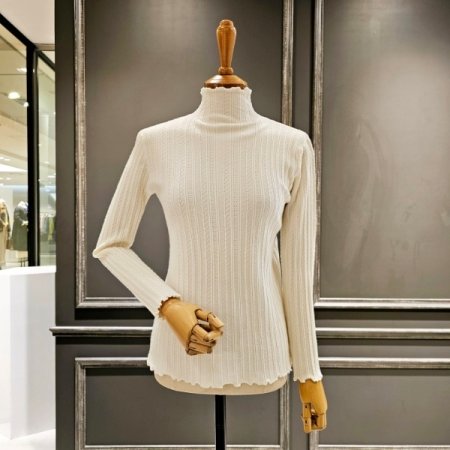 롤링 골지 반폴라 니트