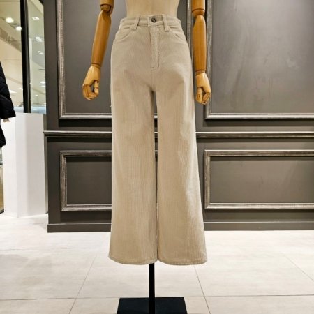 코듀로이 세미와이드 기모팬츠