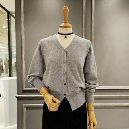 브이넥 가디건