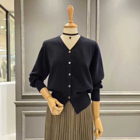 브이넥 가디건
