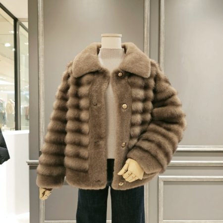 페이크 퍼 숏 자켓