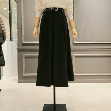 뒷밴딩 핀턱 주름 스커트