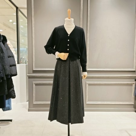 이니셜 숏 가디건