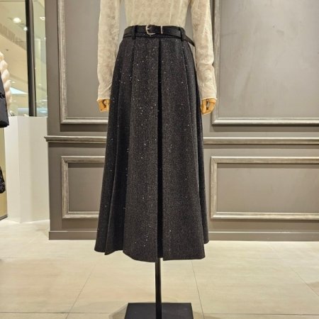 글리터 장식 롱스커트