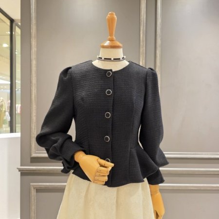 밑단프릴 퍼프 숏 자켓