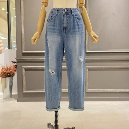 헤짐 배기 데님팬츠