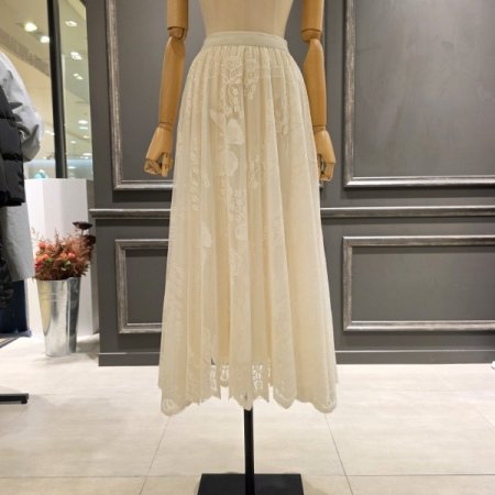 밴딩 이중 샤 스커트