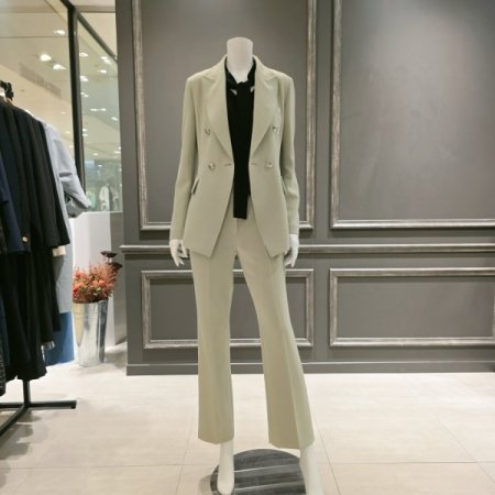 카라넥 스티치 더블 자켓