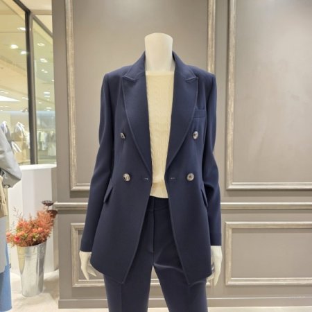 카라넥 스티치 더블 자켓