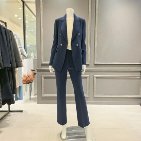 카라넥 스티치 더블 자켓