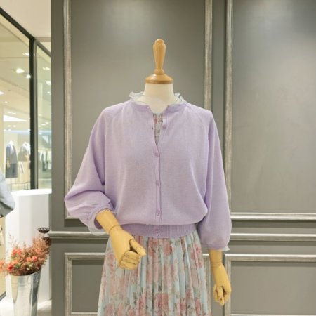 8부소매 라운드 가디건