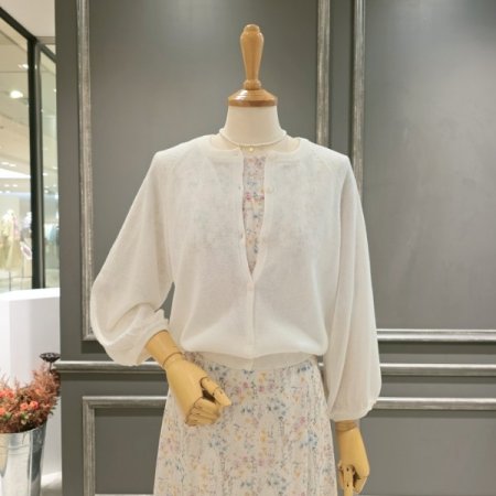 8부소매 라운드 가디건