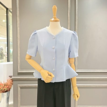 퍼프소매 페블럼 자켓