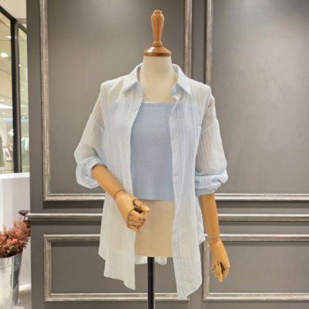 루즈핏 셔츠 니트베스트