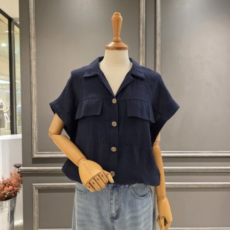 밑단 스트링 루즈핏 셔츠