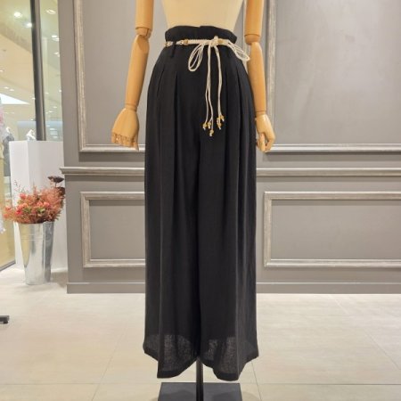 린넨 혼방 와이드 팬츠