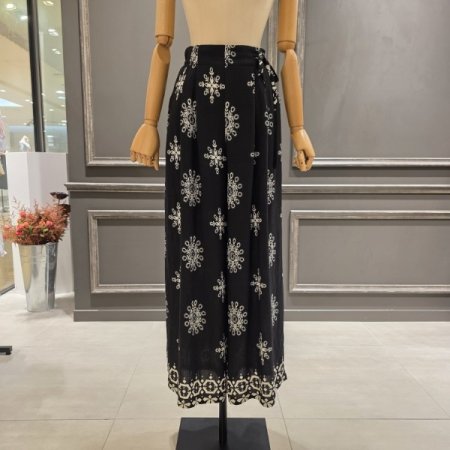 프린팅 와이드 팬츠