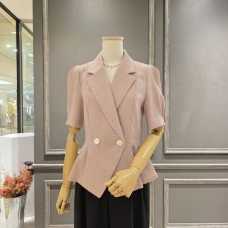 퍼프소매 페블럼 자켓