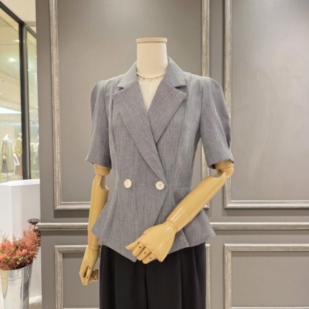 퍼프소매 페블럼 자켓