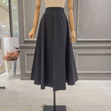 면 혼방 A라인 스커트