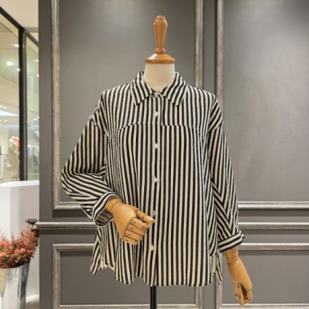 A라인 스트라이프 셔츠