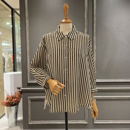 A라인 스트라이프 셔츠