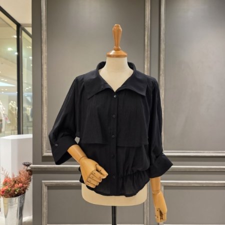 와이드카라 블라우스