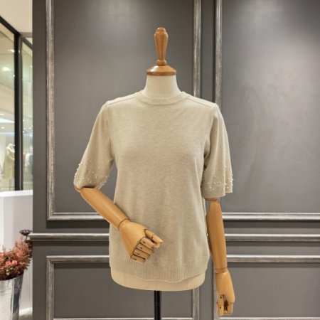 은사 펄감 진주장식니트