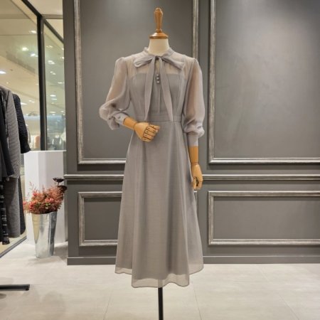 시스루 리본 원피스