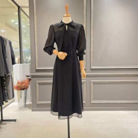 시스루 리본 원피스