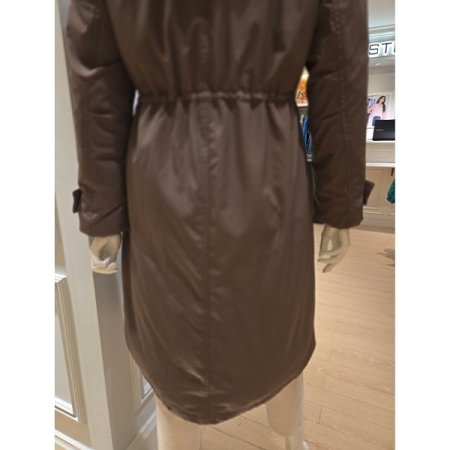 폭스퍼 후드 롱 덕다운 점퍼