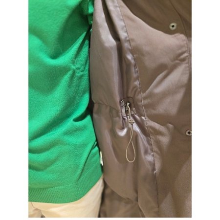 폭스퍼 후드 롱 덕다운 점퍼