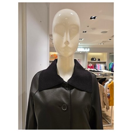 니트 카라 양가죽 자켓