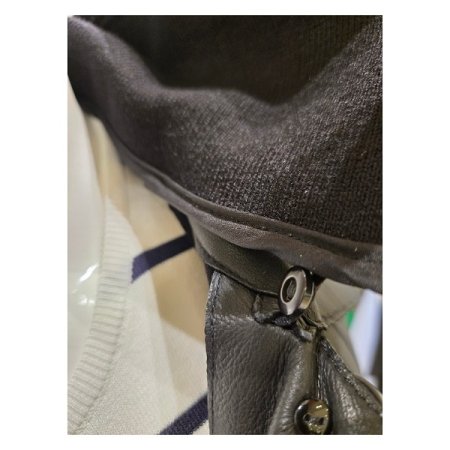 니트 카라 양가죽 자켓