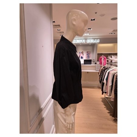 셔링 핀턱 집업 셔켓