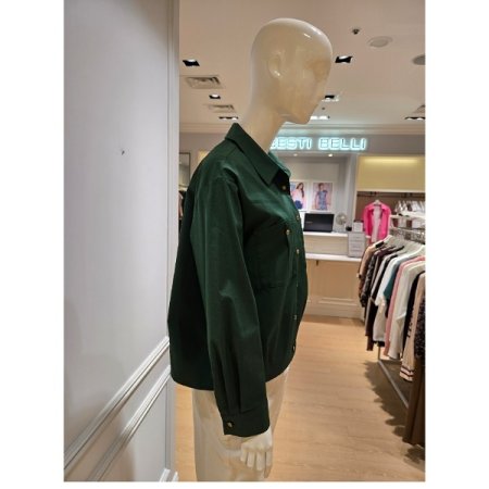 양 포켓 플리티드 셔츠