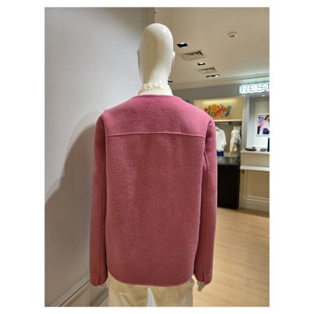 페이크 포켓 노카라 코트