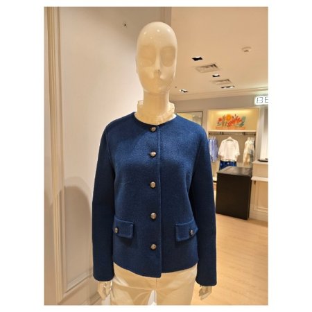 페이크 포켓 노카라 코트