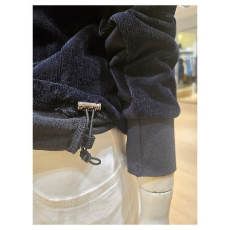 레터링 코듀로이 후드 티셔츠