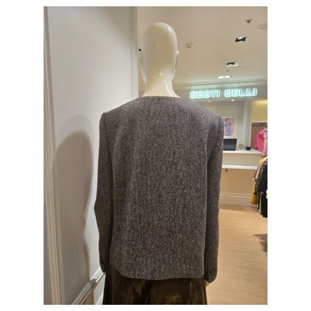 울 블랜디드 노카라 자켓