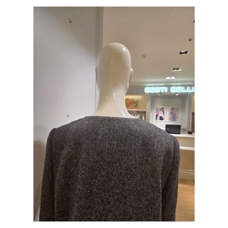 울 블랜디드 노카라 자켓