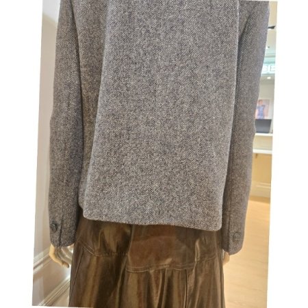 울 블랜디드 노카라 자켓