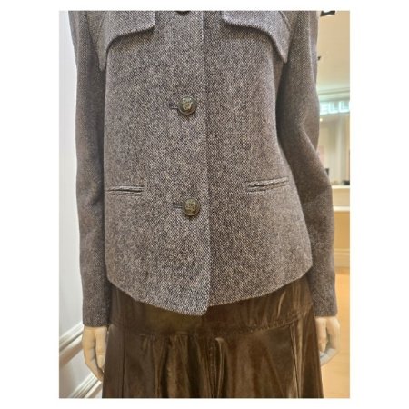 울 블랜디드 노카라 자켓