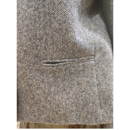 울 블랜디드 노카라 자켓