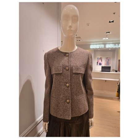 울 블랜디드 노카라 자켓