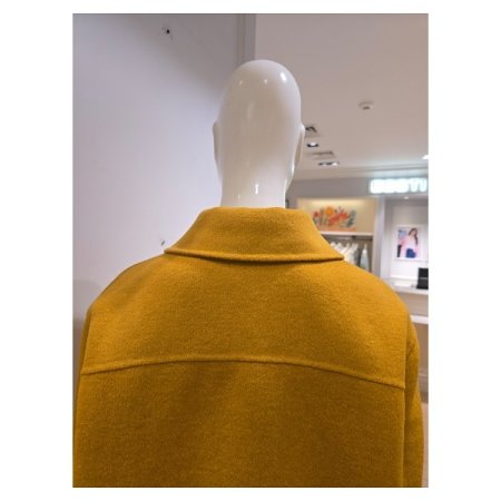 울 혼방 니트 레터링 코트