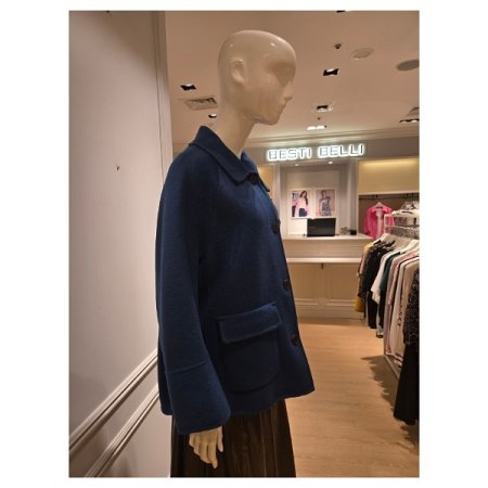 울 혼방 레글런 코트