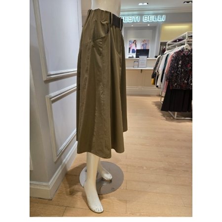 벨트 장식 나일론 스커트